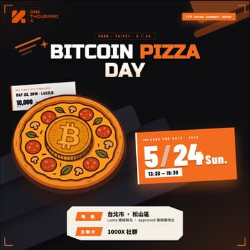 Cover Image for 1000x 社群 Bitcoin Pizza Day