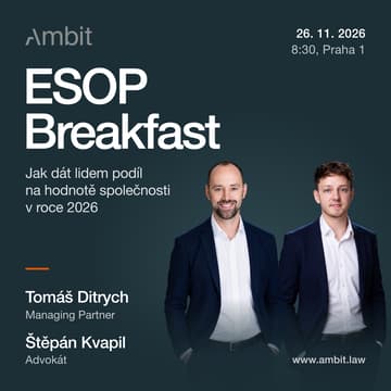 Cover Image for ESOP Breakfast: Jak dát lidem podíl na hodnotě společnosti v roce 2026