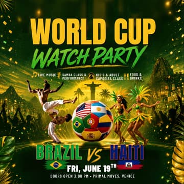 Cover Image for WORLD CUP WATCH PARTY - BRAZIL VS HAITI