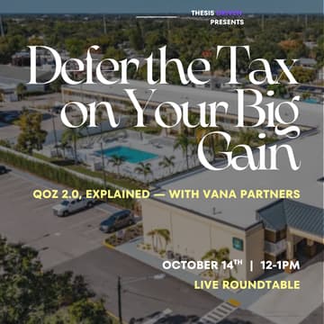 Cover Image for Defer the Tax on Your Big Gain: QOZ 2.0, Explained