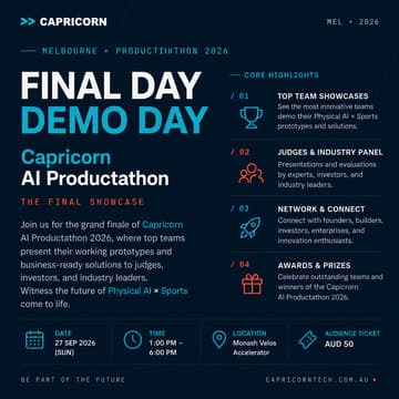 Cover Image for Capricorn AI Productathon 2026 | Final Demo Day