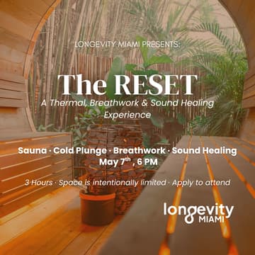 Cover Image for The RESET - Sauna · Cold Plunge · Breathwork · Sound Healing