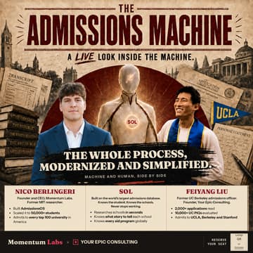 Cover Image for The Admissions Machine: A College Admissions Event for Students & Families