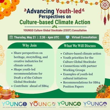 Cover Image for Advancing Youth-Led Perspectives on Culture-Based Climate Action and Policy | CGST YOUNGO Consultation