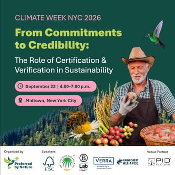 Cover Image for Climate Week NYC | From Commitments to Credibility: The Role of Certification & Verification in Sustainability