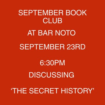 Cover Image for September Book Club - The Secret History