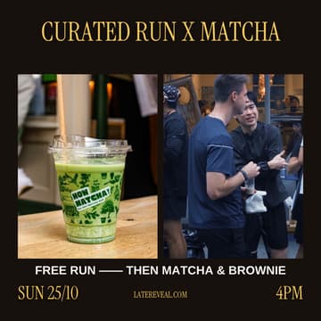 Cover Image for Free Curated Run X Matcha & Brownie: Sunday Social Run in London for 20s