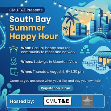 Cover Image for CMU T & E South Bay Summer Happy Hour