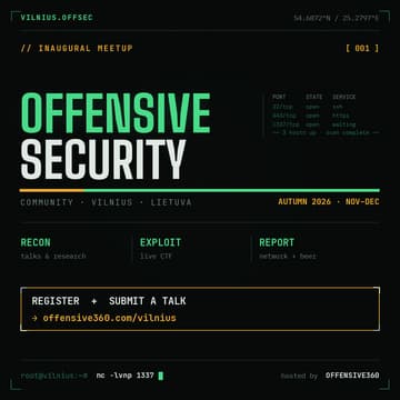 Cover Image for Vilnius OffSec Meetup #001 — CTF Night
