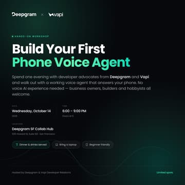 Cover Image for Build Your First Phone Voice Agent — Deepgram × Vapi Workshop