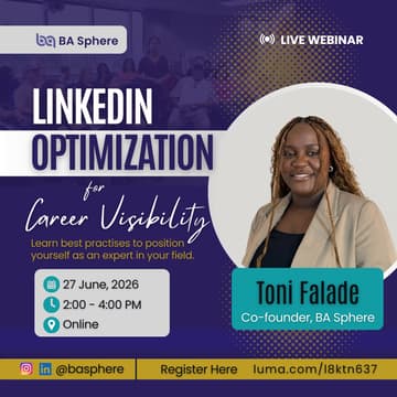 Cover Image for LinkedIn optimisation for career visibility