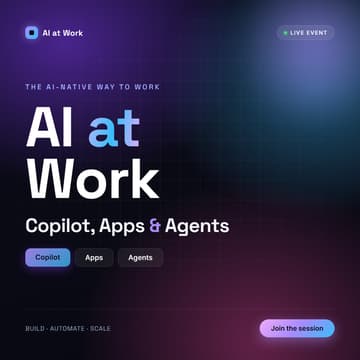 Cover Image for AI at Work : Copilot, Apps, & Agents
