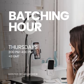 Cover Image for Batching Hour: A free weekly co-working session for founders