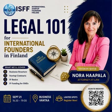 Cover Image for Legal 101 for International Founders in Finland