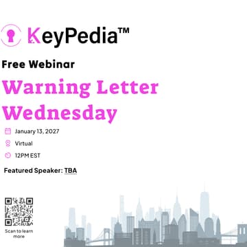 Cover Image for January Edition - Warning Letter Wednesday Webinar