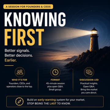 Cover Image for eChai - Knowing First: A Session for Founders and CEOs