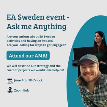Cover Image for Ask me Anything EA Sweden + being a volunteer for EA Sweden!