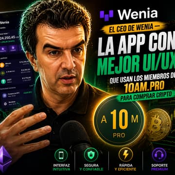 Cover Image for Alpha69 en Vivo: El CEO de Wenia — La App con Mejor UI/UX que Usan los Miembros de 10am.pro para Comprar Cripto