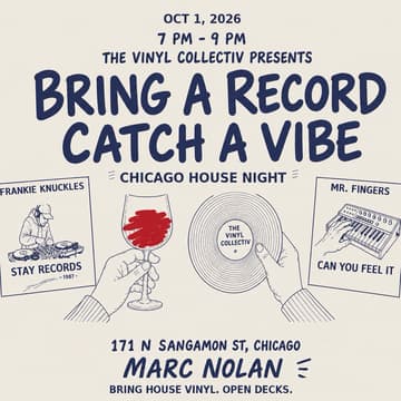 Cover Image for The Vinyl Collectiv Presents: Bring A Record, Catch A Vibe - House Night @ Marc Nolan