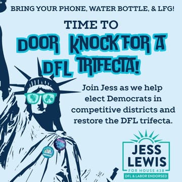 Cover Image for Door knock with Jess Lewis, Jason Heaser & a special guest - let's flip a seat blue!