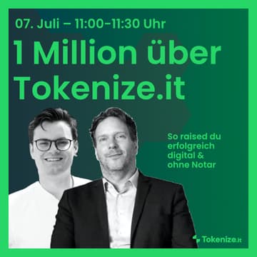 Cover Image for 1 Million via Tokenize.it: So raised OLT erfolgreich digital