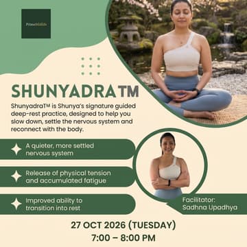 Cover Image for SHUNYADRA™: A Guided NSDR Practice for Deep Rest, Regulation & Renewal