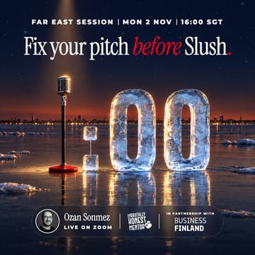 Cover Image for Fix your pitch before Slush 2026 (Far East session), in partnership with Business Finland