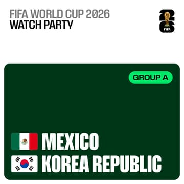 Cover Image for WORLD PUP WATCH PARTY - Mexico vs. Korea Republic