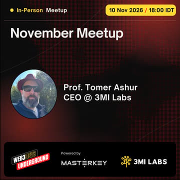 Cover Image for Monthly Meetup of the Web3 Developers Underground community