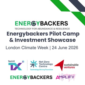 Cover Image for London Climate Week Energybackers Pilot Camp and Investment Showcase