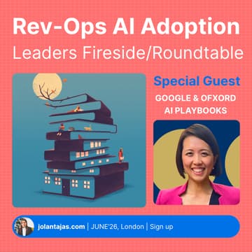 Cover Image for Rev-Ops AI Adoption Roundtable for Leaders + Special Guest Tom Newbould: How to go from £1bn to £13bn+ with a Small Team!