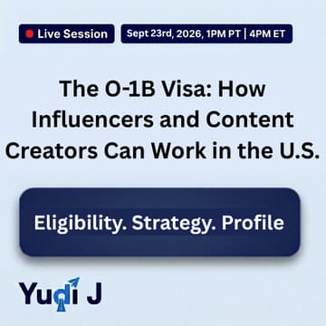Cover Image for The O-1B Visa: How Influencers and Content Creators Can Work in the U.S.