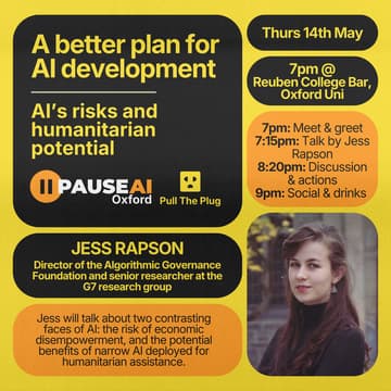 Cover Image for PauseAI Oxford x Pull the Plug: A better plan for AI development