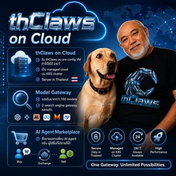 Cover Image for thClaws on Cloud, Model Gateway และ AI Agent Marketplace