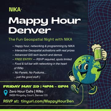 Cover Image for Mappy Hour Denver - The Fun Geospatial Event by NIKA