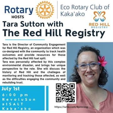 Cover Image for Eco Rotary welcomes Tara Sutton with Red Hill Registry