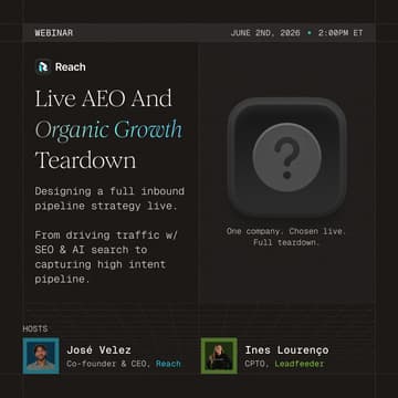 Cover Image for Live AEO, Inbound & Pipeline Teardown with Inês Lourenço