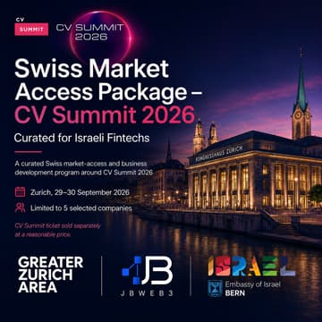 Cover Image for Israel Fintech Visit to Zurich CV Summit 2026: 29th and 30th Sep