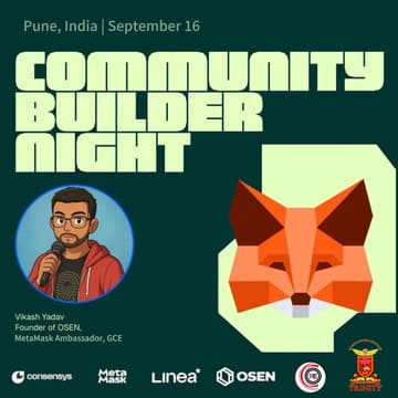 Cover Image for MetaMask Community Builder Night Pune - India Edition