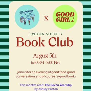 Cover Image for Swoon Society- Book Club and Cooking Class!