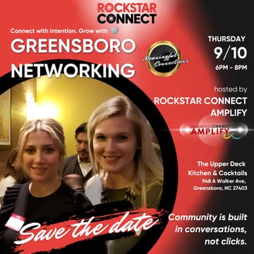 Cover Image for Free Greensboro Rockstar Connect Networking Event (September)