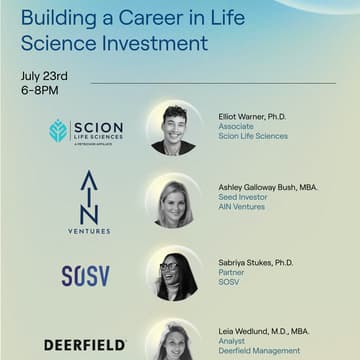 Cover Image for Building a Career in Life Science Investment
