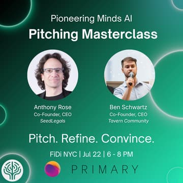 Cover Image for Pioneering Minds AI: Pitching Masterclass II