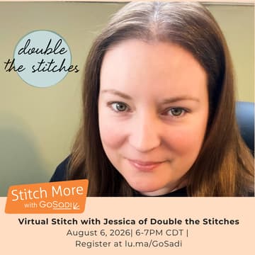 Cover Image for Stitch With Us! - A Stitchmore with GoSadi Virtual Stitch Circle with Jessica of Double the Stitches