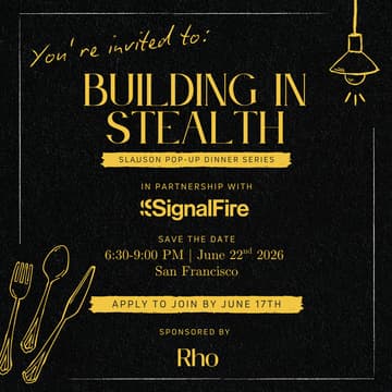 Cover Image for SF Founders & Operators in Stealth Dinner