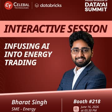 Cover Image for Infusing AI into Energy Trading by Bharat Singh | Celebal Tech Booth #218