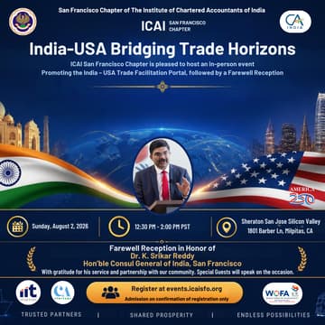 Cover Image for ICAI San Francisco: India-USA Bridging Trade Horizons