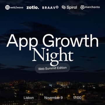 Cover Image for App Growth Night during WebSummit, Lisbon