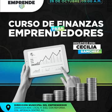 Cover Image for CURSO DE FINANZAS PARA EMPRENDEDORES (PRESENCIAL)