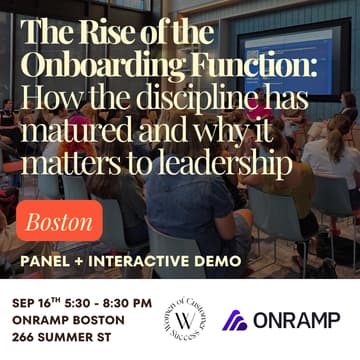 Cover Image for WoCS Boston X OnRamp: The Rise of the Onboarding Function